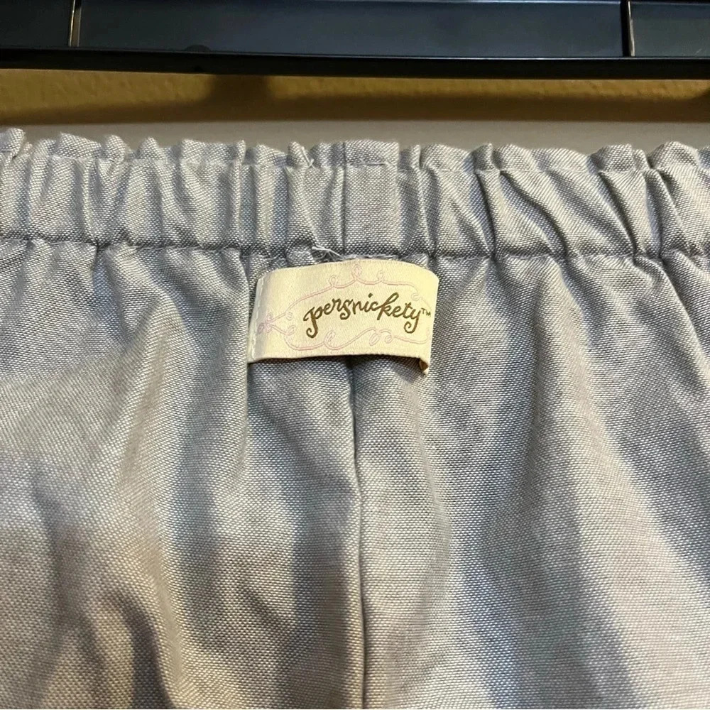 NWT Persnickety Grey Colorblock Big Ruffle Pants Girls sz 8 - Picture 5 of 9